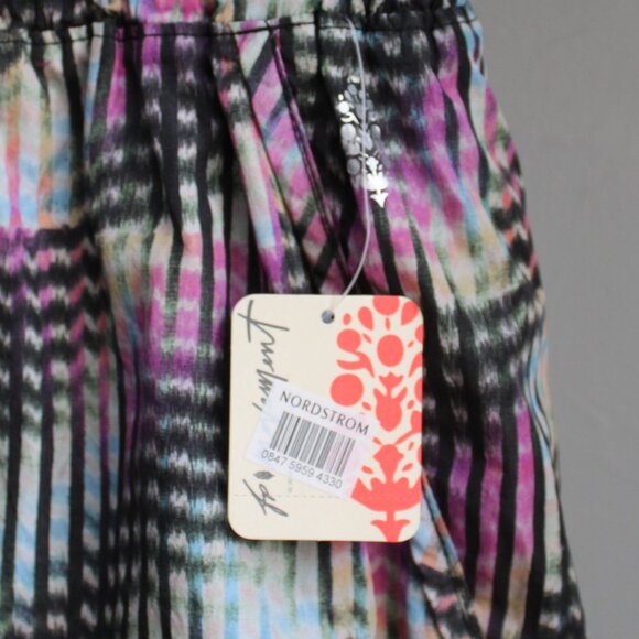 Free People Black Multicolor The Way Home Printed Shell Running Shorts Medium - Picture 4 of 9